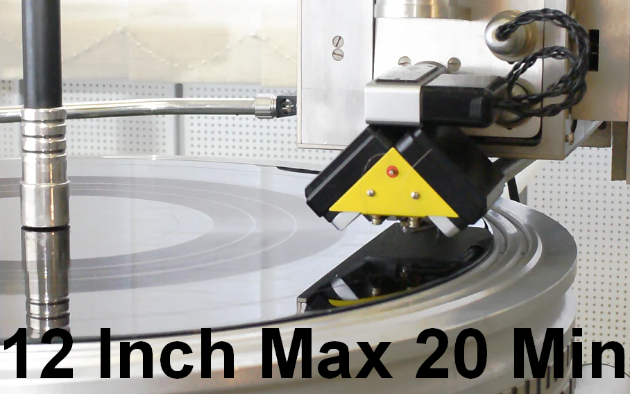 12 Inch Lacquer Cutting on MDC : 1 Side, up to 20 min